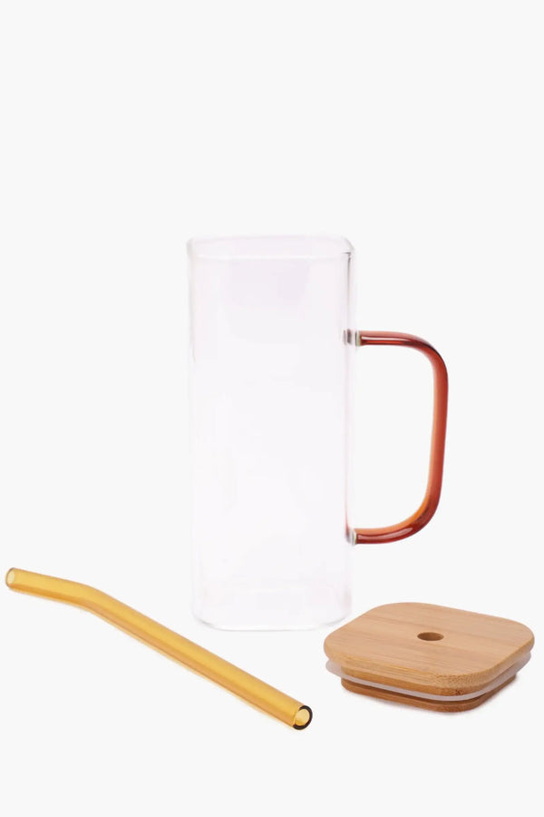 Glass Mug with Straw - Carina Home