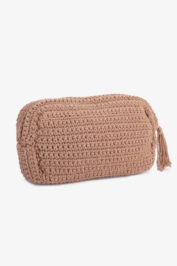Large Braided Crochet Pouch