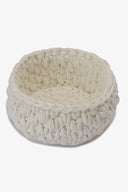 Crochet Basket with Wooden Handles