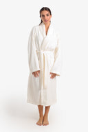 Grid Pattern Relaxed Bathrobe