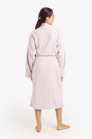 Zigzag Pattern Relaxed Bathrobe