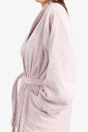 Zigzag Pattern Relaxed Bathrobe