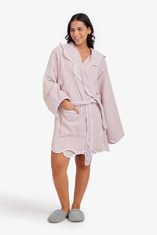 Hooded Contrast Bath Robe