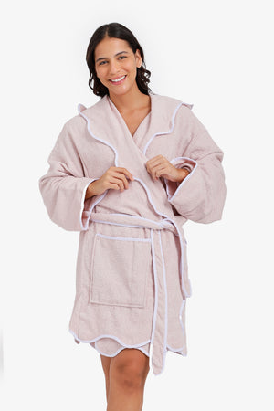 Hooded Contrast Bath Robe