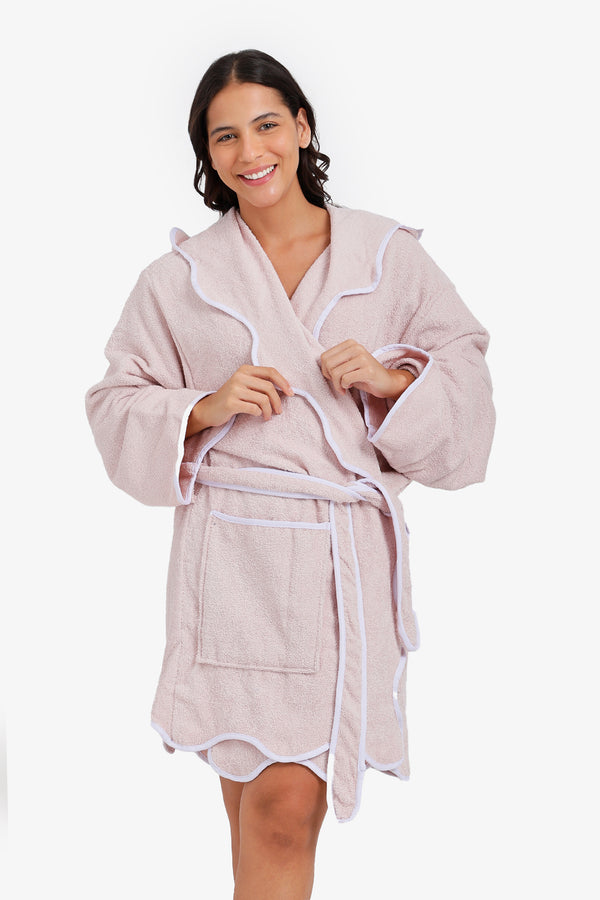 Hooded Contrast Bath Robe
