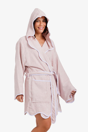 Hooded Contrast Bath Robe