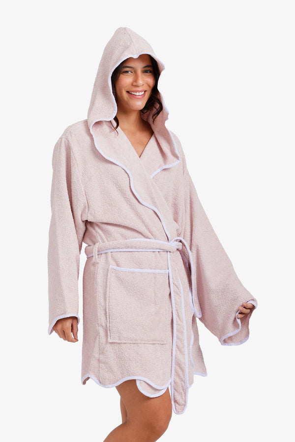 Hooded Contrast Bath Robe