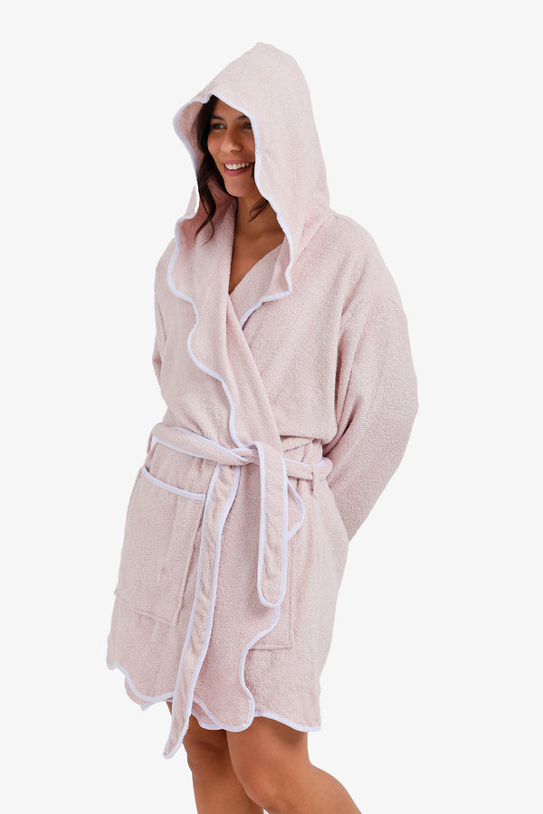 Hooded Contrast Bath Robe