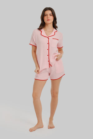 Scalloped Crinkle Short Pyjama