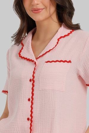 Scalloped Crinkle Short Pyjama