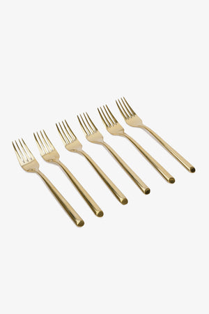 Golden Fork Set (Pack of 6)
