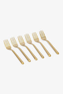 Golden Small Fork Set (Pack of 6)