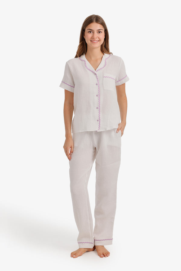 Scalloped Crinkle Pyjama