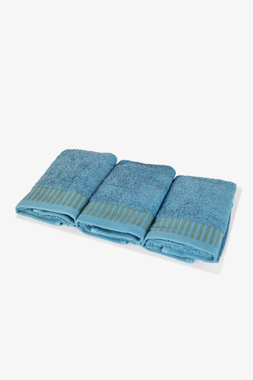 Striped Border Towels (Pack of 3)
