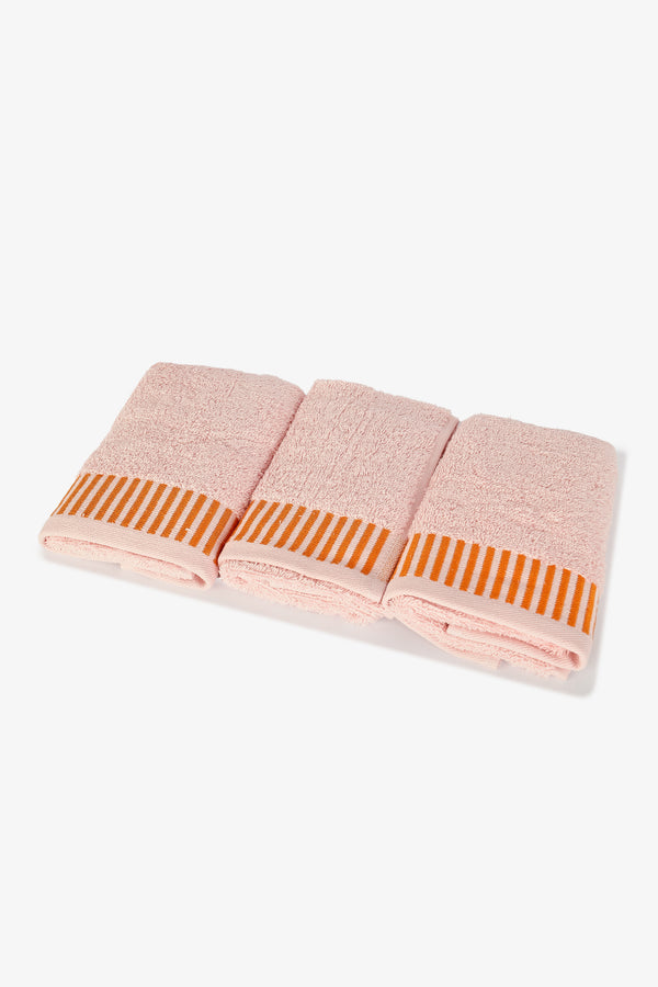 Striped Border Towels (Pack of 3)