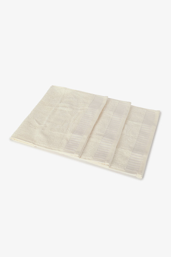 Striped Border Towels (Pack of 3)