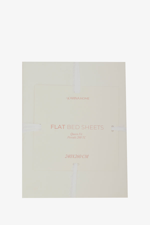 Percale Flat Queen Bedsheet (TC200)
