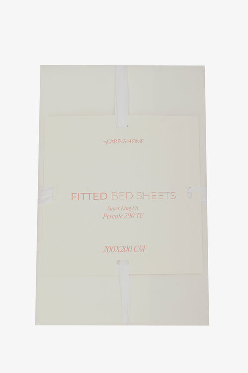 Percale Fitted Super King Bedsheet (TC200)