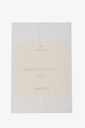 Percale Flat King Bedsheet (TC200)
