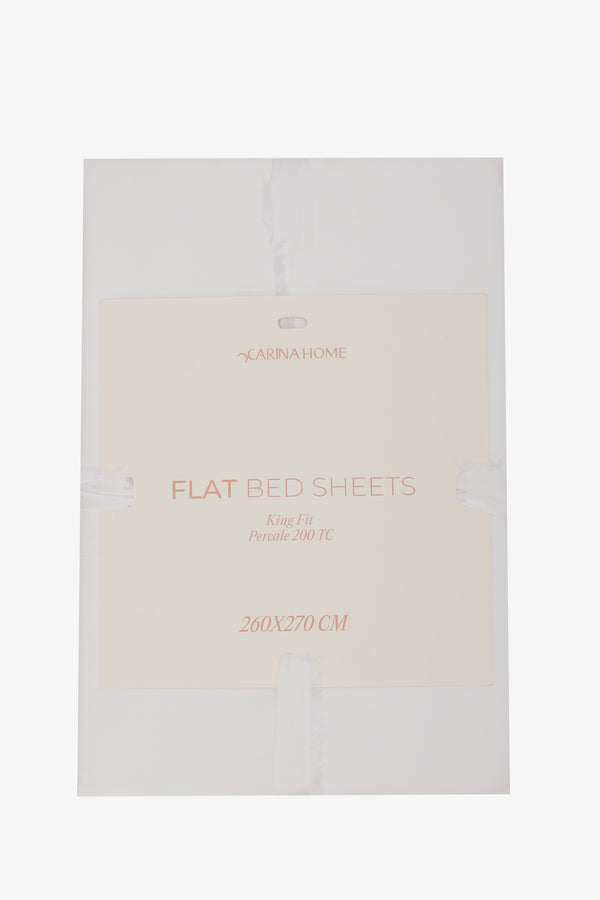 Percale Flat King Bedsheet (TC200)