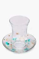 Glass Istikana with Printed Saucer - Carina Home