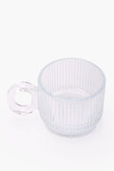 Glass Ribbed Small Cup