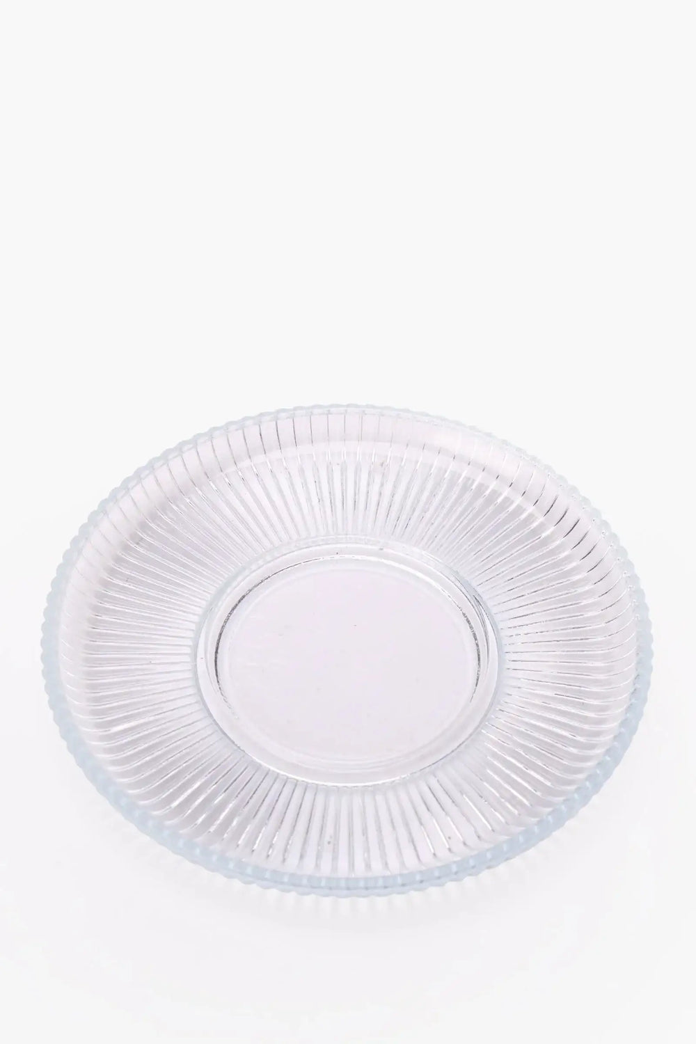 Glass Ribbed Cup & Saucer Set - Carina Home