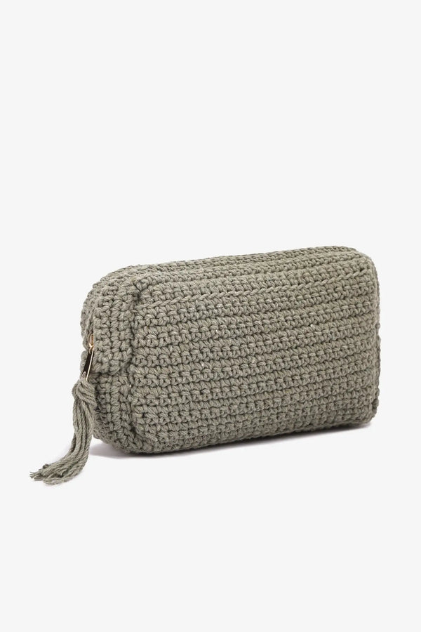 Large Braided Crochet Pouch