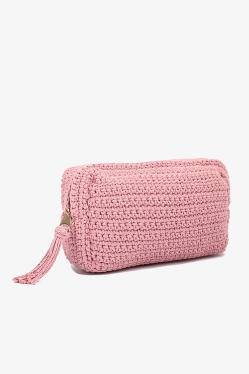 Large Braided Crochet Pouch