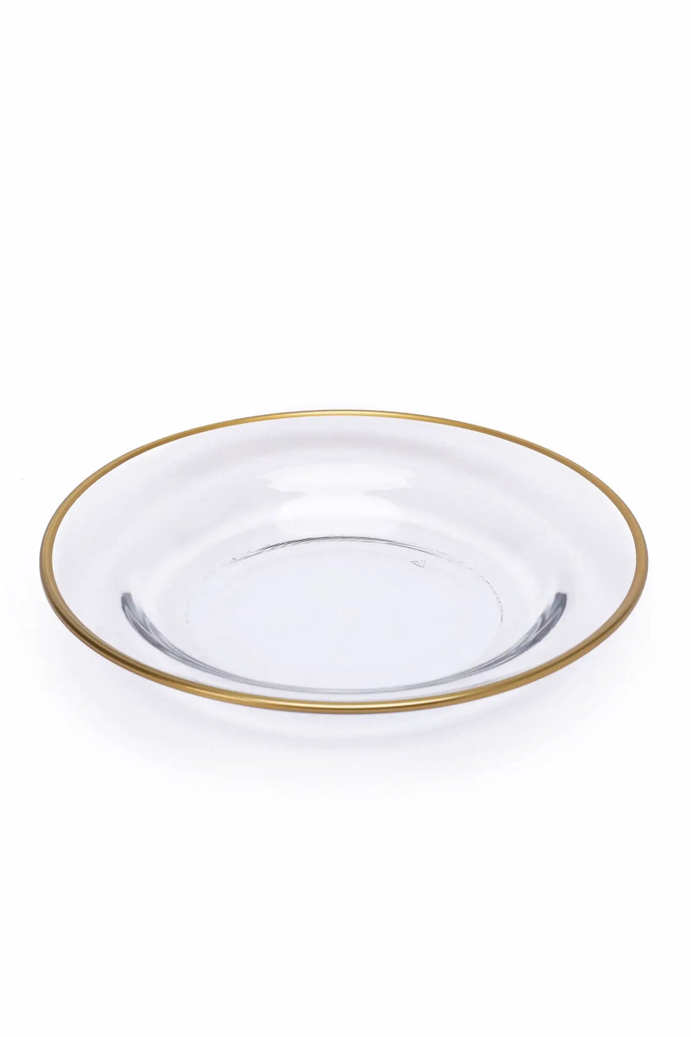 Glass Plate with Gold Rim (20cm)