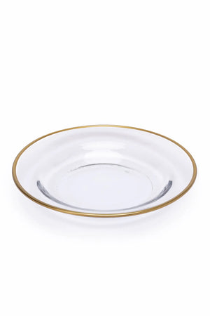 Glass Plate with Gold Rim (20cm)