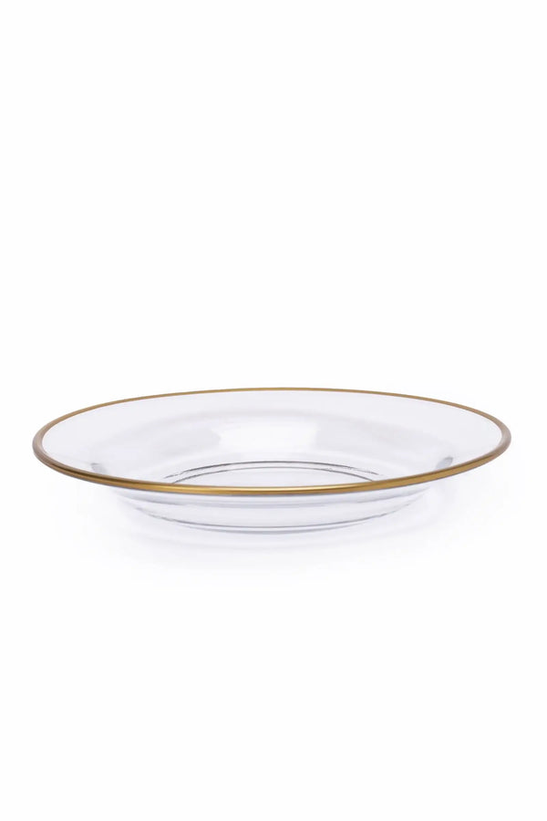 Glass Plate with Gold Rim (20cm)