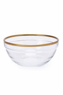 Glass Bowl with Gold Rim (17cm) - Carina Home