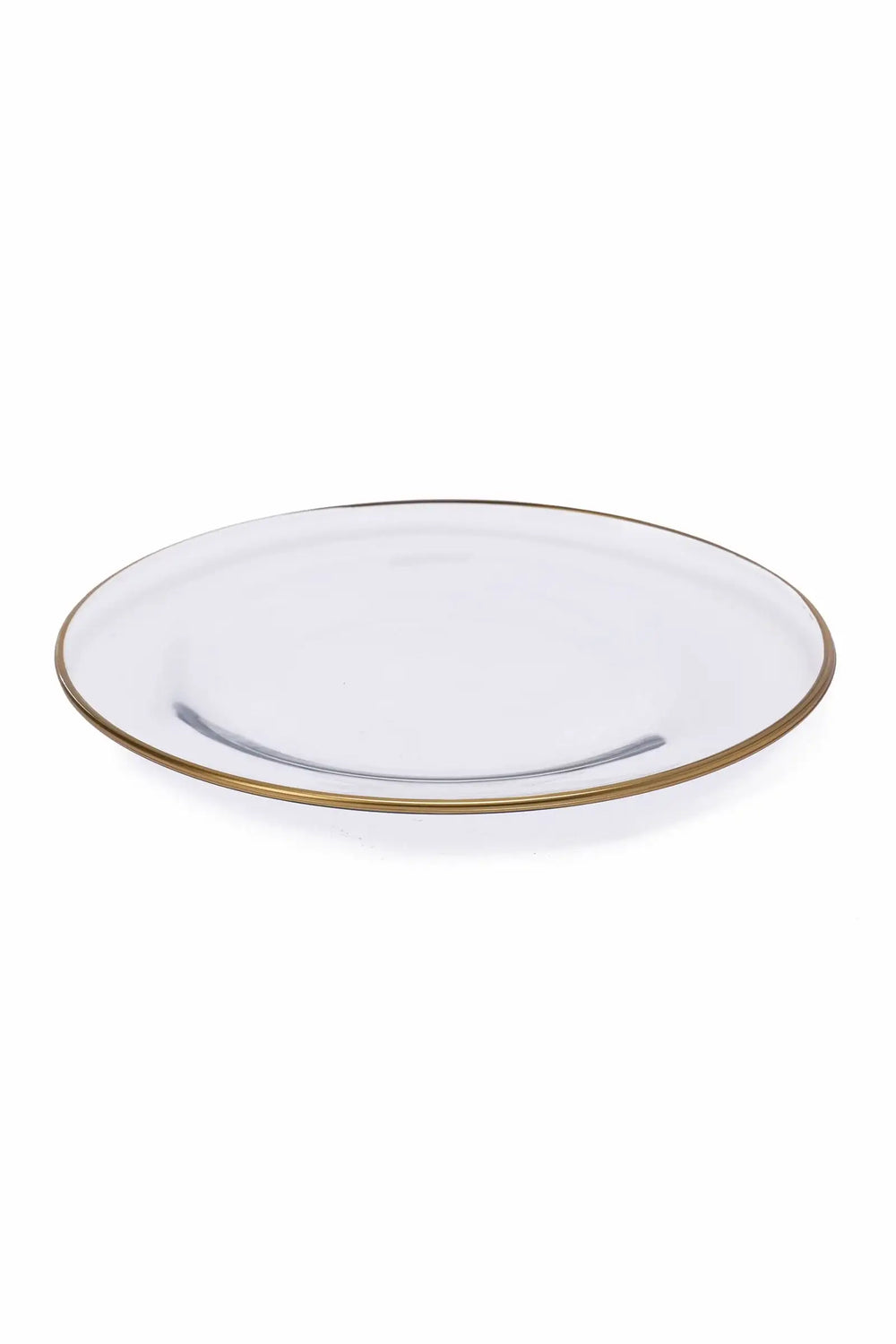 Glass Plate with Gold Rim (30 cm) - Carina Home
