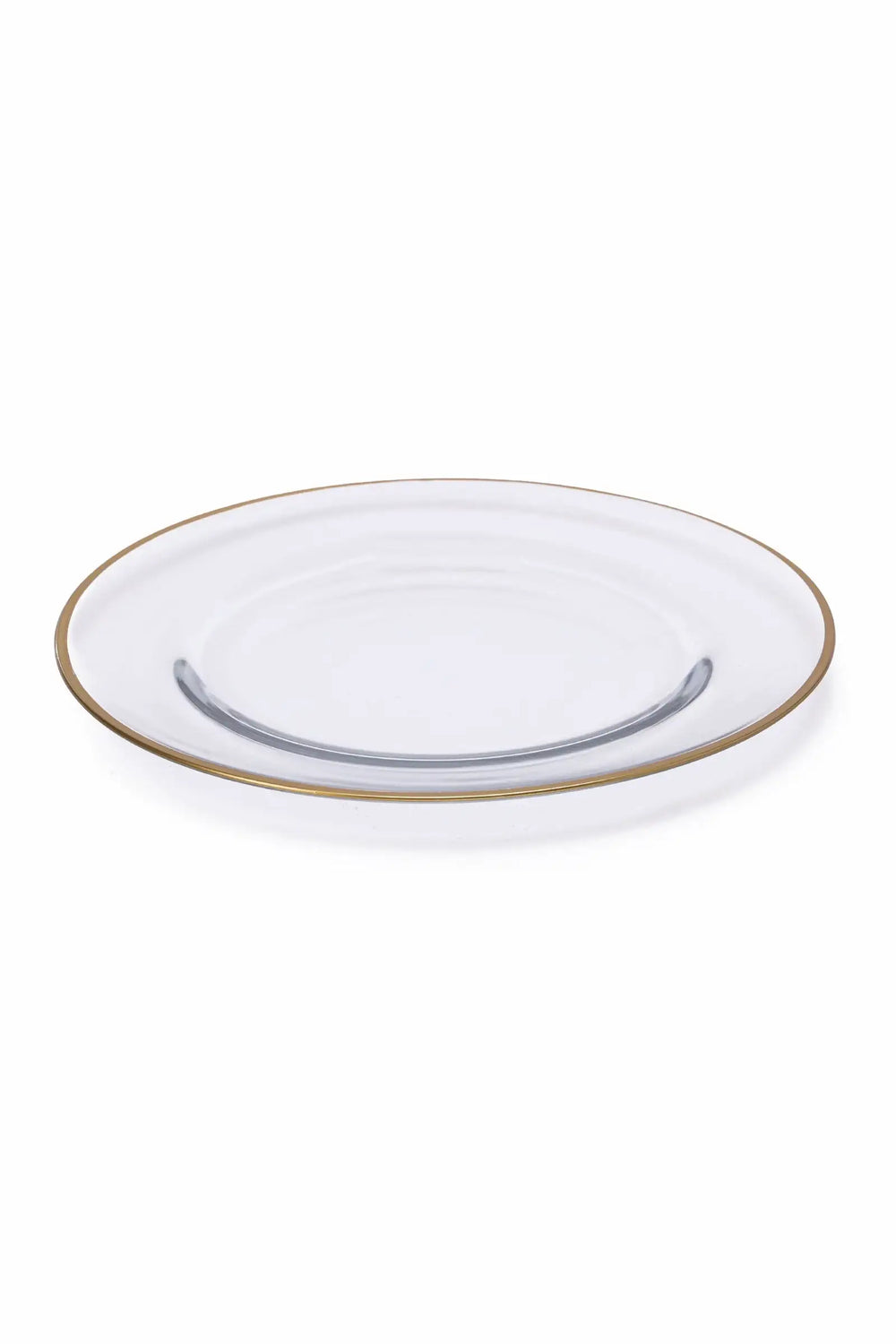 Glass Plate with Gold Rim (33cm)