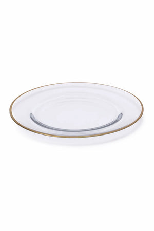 Glass Plate with Gold Rim (33cm)
