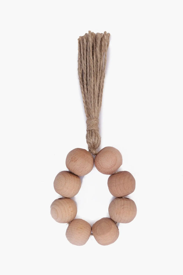 Wooden Holder with Tassels - Carina Home