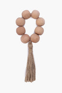 Wooden Holder with Tassels - Carina Home