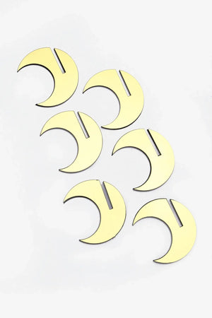 Gold Crescent Cup Markers (Set of 6)