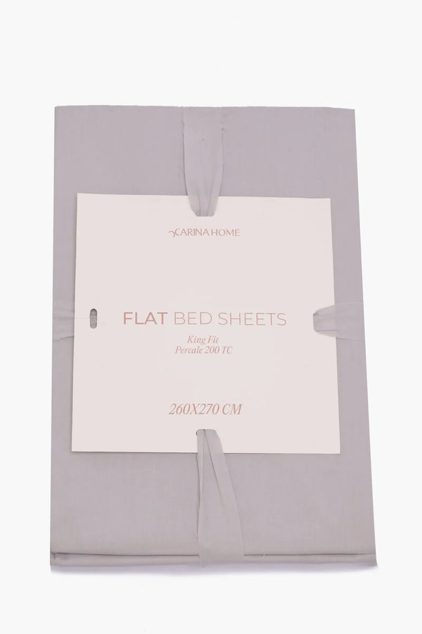 Percale Flat King Bedsheet (TC200)