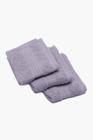 Border Face Towels (Pack of 3) - Carina Home
