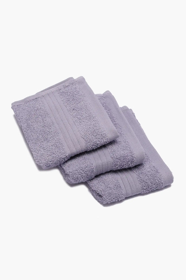 Border Face Towels (Pack of 3) - Carina Home