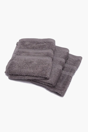 Double Border Face Towels (Pack of 3) - Carina Home