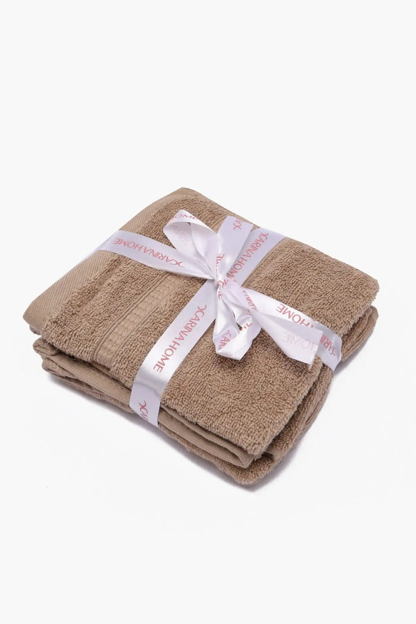 Double Border Face Towels (Pack of 3) - Carina Home
