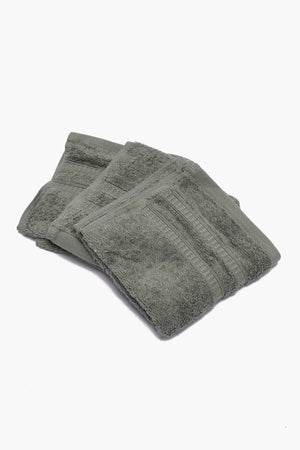 Double Border Face Towels (Pack of 3) - Carina Home
