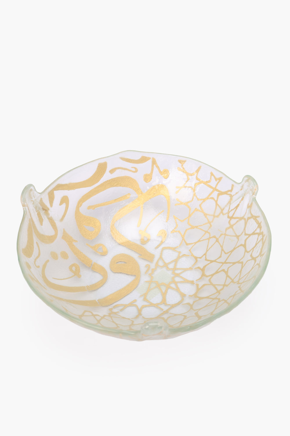 Dual Pattern Glass Bowl