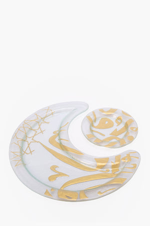 Gold Calligraphy Platter Set