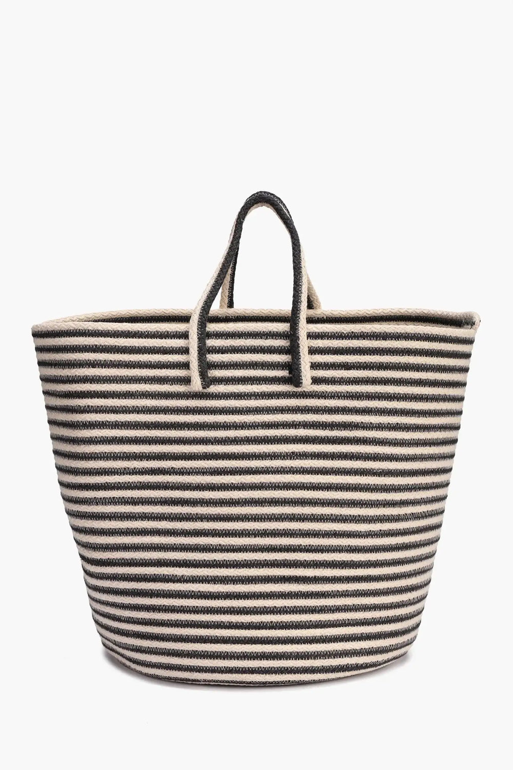 Braided Straw Basket with Handles