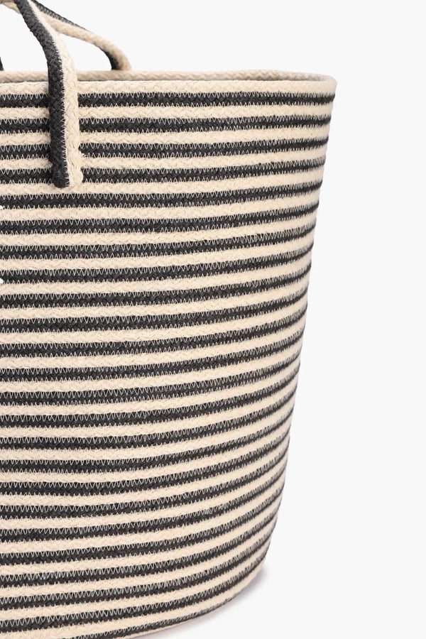 Braided Straw Basket with Handles