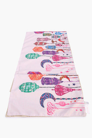 Lantern-Print Table Runner